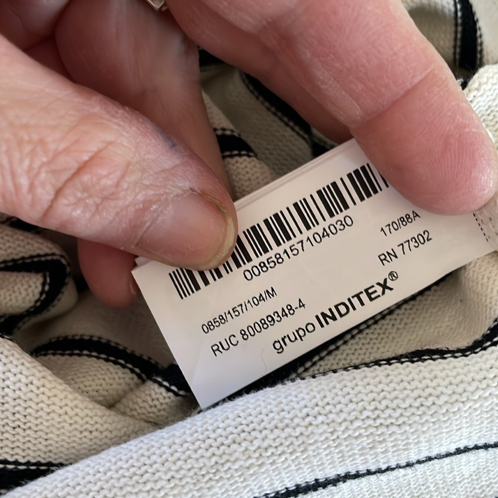 Zara Striped Black and White Maxi Dress- new - Picture 6 of 8